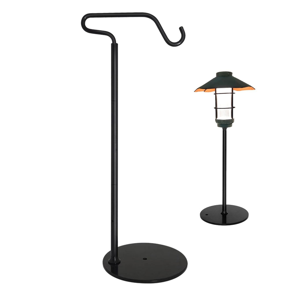 Adjustable shepherd's hook lantern stand, portable for indoor and outdoor use.