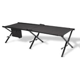ADVANCAMP Ultralight Camping Cot open dimensions show roomy sleeping surface for adults outdoors.