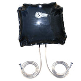 Advanced Elements 10-Gallon Summer Shower front view with dual heads for outdoor showers