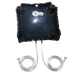 Advanced Elements 10-Gallon Summer Shower front view with dual heads for outdoor showers