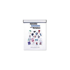 Advantus Grip-A-Strip Display Rail in satin aluminum for clean, organized wall displays.