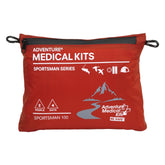 Adventure Medical Kits Sportsman 100 kit closed, portable first-aid readiness for camping.