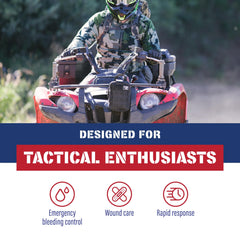 Adventure Medical Molle Bag Trauma Kit 2.0 bag open shows quick-access setup.