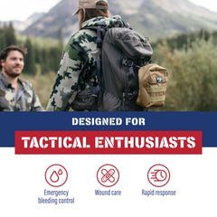 Adventure Medical Molle Bag Trauma Kit 2.0 side view emphasizes rugged storage capacity