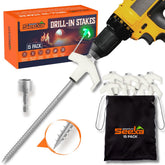 Adventure Seeka 15-pack 8in tent stakes ready for quick, secure setup.