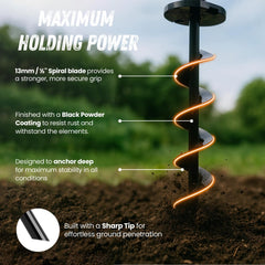 Adventure Seeka Ground Anchor 4-pack kit ready for versatile outdoor setups.