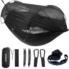 ADVOKAIR camping hammock mosquito net close-up for bug-free rest.