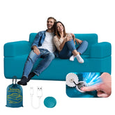 Aerogogo inflatable sofa built-in pump inflates quickly for camping setups.