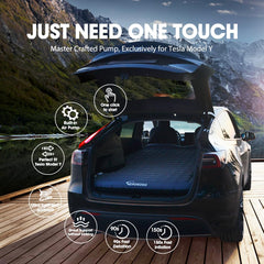 Aerogogo Tesla Model Y Mattress deflation demonstrates fast packing after use.
