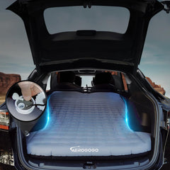 Aerogogo Tesla Model Y Mattress setup shows roomy two-person sleep space.