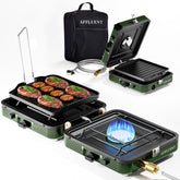 AFFLUENT 2 Burner Stove folded compact with carry bag for easy car camping transport