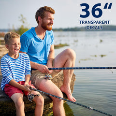 Waterproof transparent vinyl material for fish measuring stickers