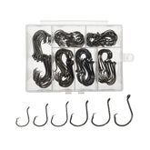 Front view of Afmivs 150-piece circle hooks saltwater box