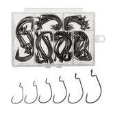 Afmivs bass worm hooks 110-piece box