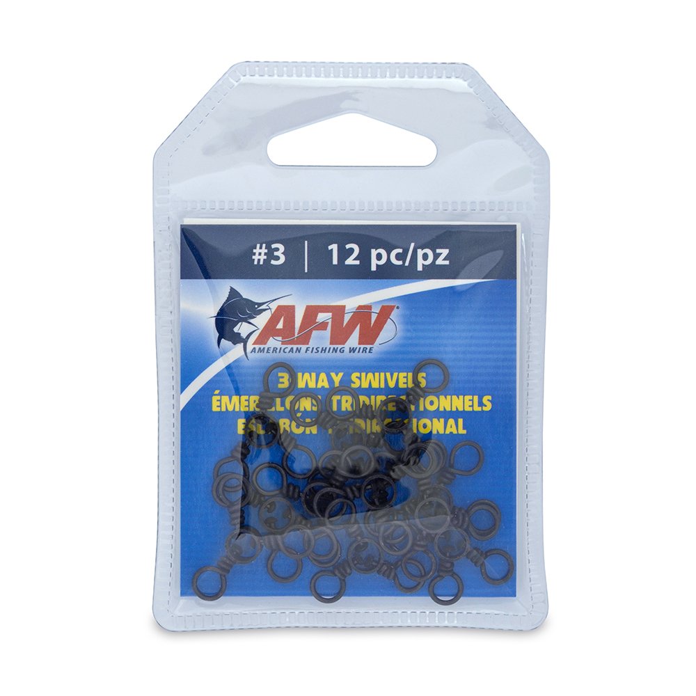 AFW 3-Way swivels with stainless rings promote durable dropper rigs