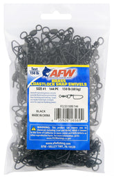 AFW brass coastlock snap swivels black secure hook changes on the water