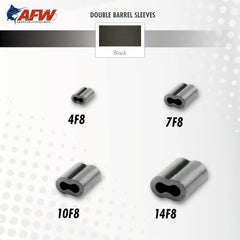 AFW retail-pack crimp sleeves in black ideal for on-site replacements.