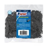 AFW crimp sleeve S3 black close-up ready for secure crimps