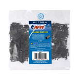 AFW crimp sleeve single barrel black close-up for secure fishing connections