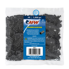 AFW crimp sleeve size 4-071 black close-up shows strong copper construction