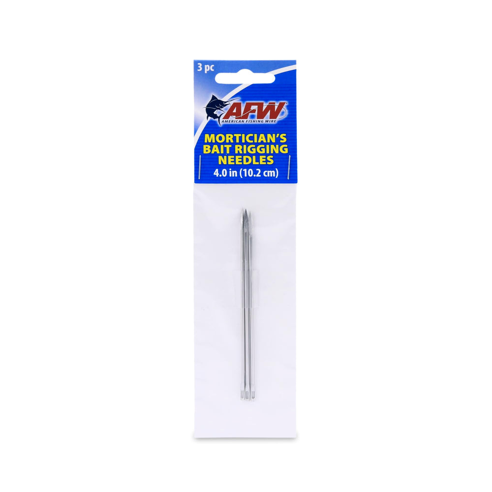 AFW Mortician's Bait Rigging Needle with triangular-point for clean penetration.