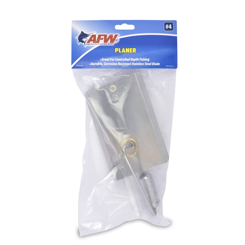 AFW Planer Inline Size 4 left view; balanced trolling aid for depth control