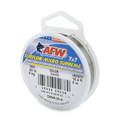 AFW Surflon Micro Supreme camo leader—stealth presentation for improved fish attraction in clear water.