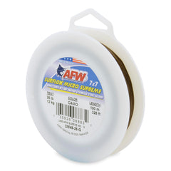AFW Surflon Micro Supreme nylon-coated leader close-up shows smooth coating reduces knot friction.