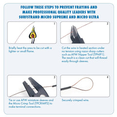 AFW Surfstrand Micro Supreme wire close-up highlights corrosion resistance and durability.