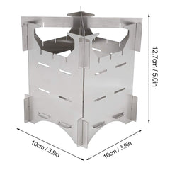 Agatige Outdoor Stove folded-compact demonstrates easy portability for backpacking trips.