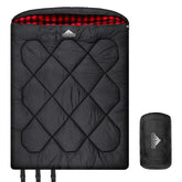 AGEMORE 0-degree double sleeping bag front view for two-person winter camping