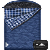 AGEMORE Cotton Flannel Double Bag with hood keeps you warm during chilly nights.