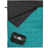 AGEMORE Cotton Flannel Double Sleeping Bag front view highlighting two-person comfort for camping