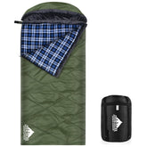AGEMORE cotton flannel sleeping bag fleece hood closeup highlights warmth and comfort for cold-weather camping.