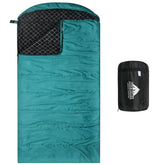 AGEMORE cotton flannel sleeping bag with hood for warm nights outdoors