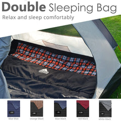 AGEMORE double sleeping bag two-singles setup ideal for shared camping comfort