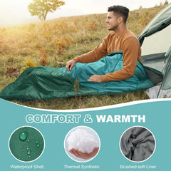 AGEMORE sleeping bag zipper-shoulder-draft highlights secure closure that reduces cold air intrusion.