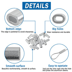 AGOOL 1.2x2.5mm aluminum crimp sleeves