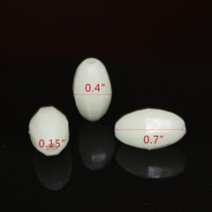 Soft plastic oval fishing beads for lures