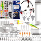 AGOOL saltwater fishing gear kit showing complete tackle for beach and pier setups.