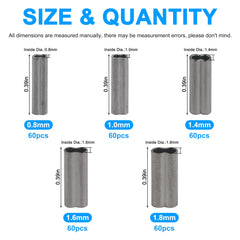 Close-up of AGOOL copper double barrel crimp sleeve