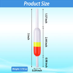High-visibility orange-green finish on slip bobber