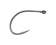 Ahrex Nordic Salt curved Gammerus hook closeup highlighting black nickel finish for durability
