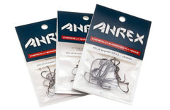 Ahrex NS110 hook pack image highlights 18 hooks per package and sizes 2–6.