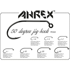 Ahrex PR360 barbed curved jig hook for secure hookups.