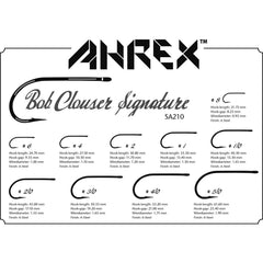 Ahrex SA210 Bob Clouser hook; precise shank length for balanced saltwater rigs.