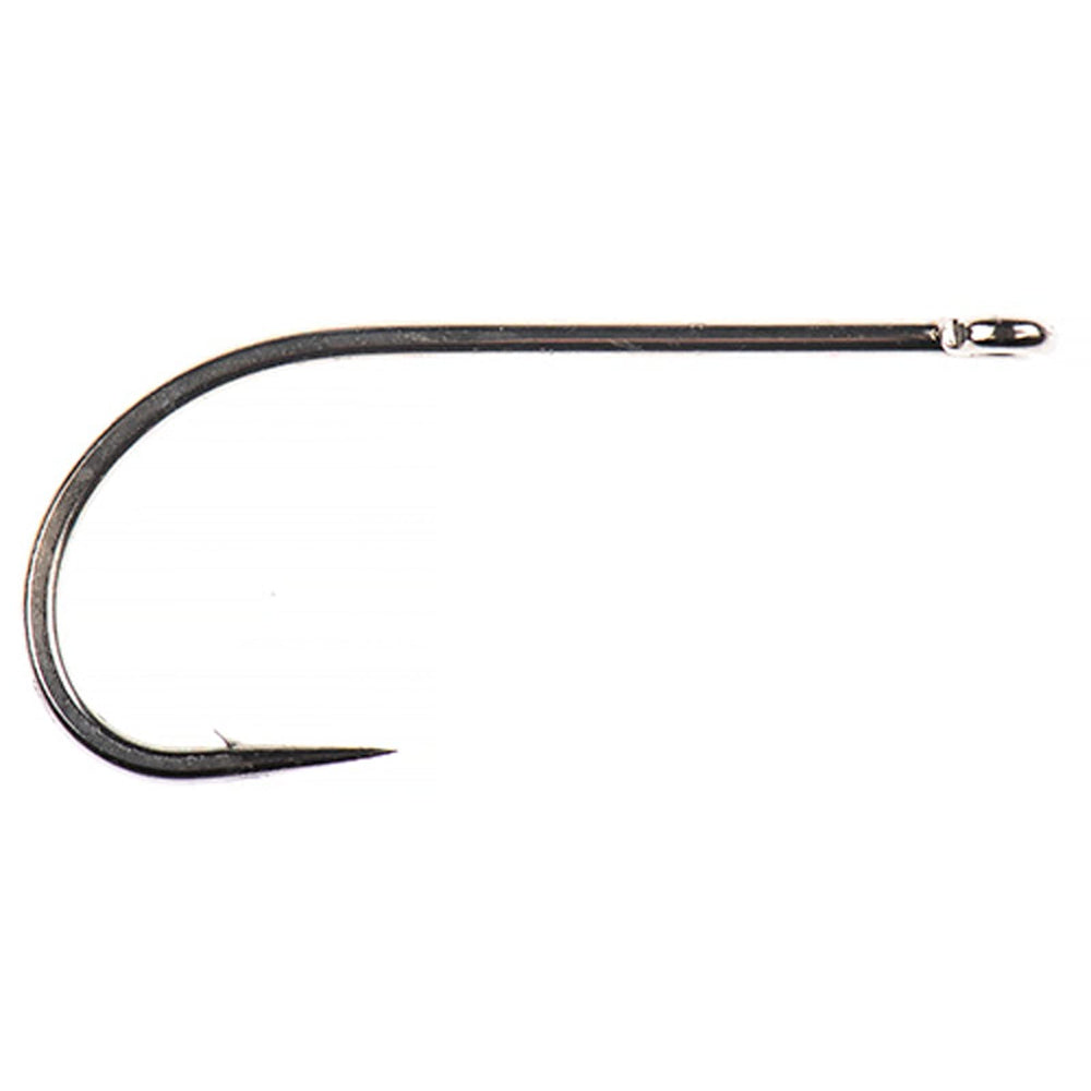 Ahrex SA210 Bob Clouser straight-eye hook closeup highlighting sharp point and balanced shank.