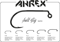 Ahrex SA254 salt jig hooks on a jig fly enabling modern inverted presentations