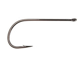 Ahrex Trout Predator Streamer Light Hook closeup shows black nickel finish and a chemically sharpened point.