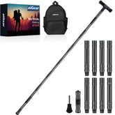 aiGear G2 Tactical Stick extended for rugged trails and reliable trekking support.